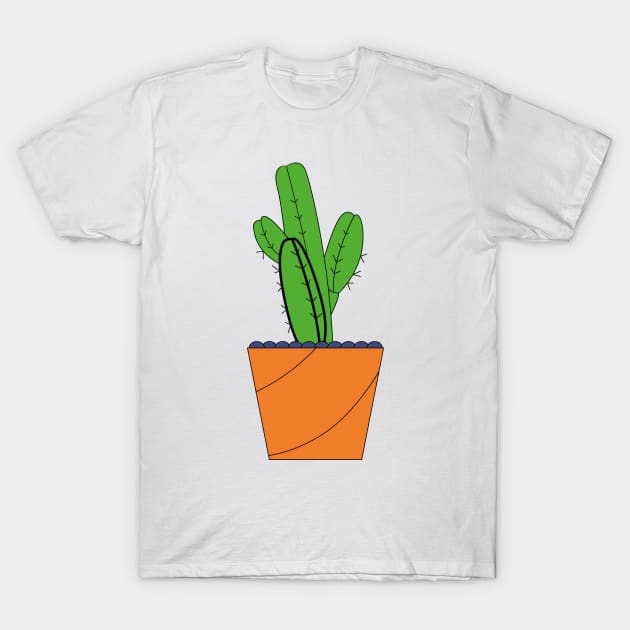 Flower Cactus Succulen T-Shirt by Moekaera